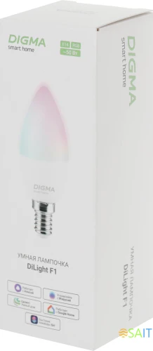Умная лампа Digma DiLight F1 E14 5Вт 470lm Wi-Fi (DLF1E14)