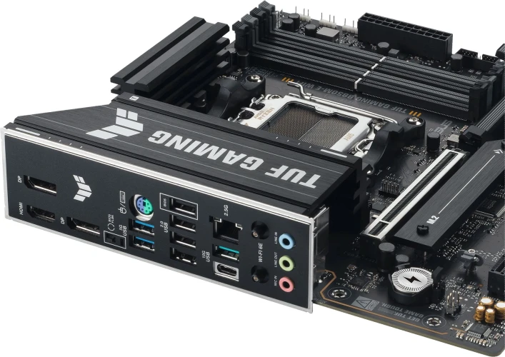 Материнская плата Asus TUF GAMING B850M-E WIFI SocketAM5 AMD B850 4xDDR5 mATX AC`97 8ch(7.1) 2.5Gg RAID+HDMI+DP