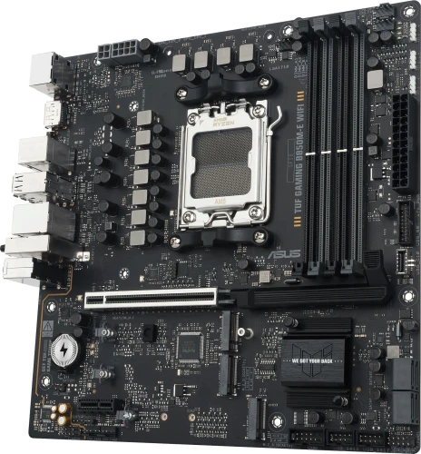 Материнская плата Asus TUF GAMING B850M-E WIFI SocketAM5 AMD B850 4xDDR5 mATX AC`97 8ch(7.1) 2.5Gg RAID+HDMI+DP
