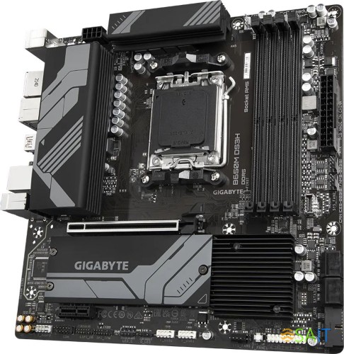 Материнская плата Gigabyte B650M DS3H SocketAM5 AMD B650 4xDDR5 mATX AC`97 8ch(7.1) 2.5Gg RAID+HDMI+DP