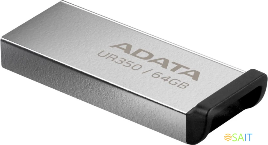 Флеш Диск A-Data 64GB UR350 UR350-64G-RSR/BK USB3.2 серебристый/черный
