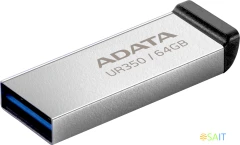 Флеш Диск A-Data 64GB UR350 UR350-64G-RSR/BK USB3.2 серебристый/черный