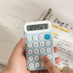 Калькулятор карманный Deli EM10 светло-голубой 8-разр.