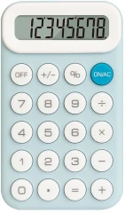 Калькулятор карманный Deli EM10 светло-голубой 8-разр.