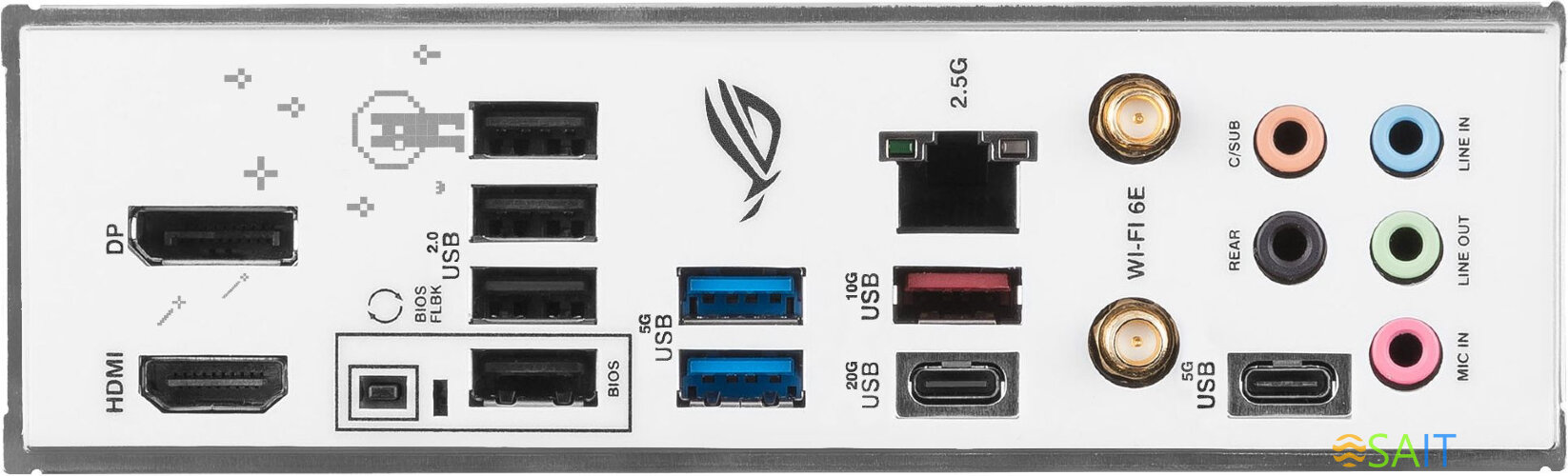 Материнская плата Asus ROG STRIX B760-G GAMING WIFI Soc-1700 Intel B760 4xDDR5 mATX AC`97 8ch(7.1) 2.5Gg RAID+HDMI+DP