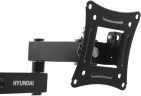 Кронштейн для телевизора Hyundai GL-N1 черный 10"-27" макс.15кг настенный поворотно-выдвижной и наклонный