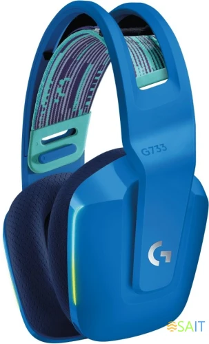 Наушники с микрофоном Logitech G733 Lightspeed синий накладные Radio оголовье (981-000943)