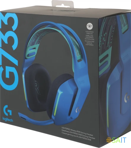 Наушники с микрофоном Logitech G733 Lightspeed синий накладные Radio оголовье (981-000943)