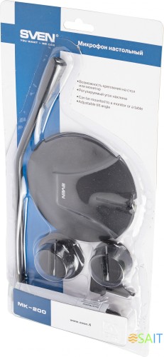 Микрофон проводной Sven MK-200 1.8м черный