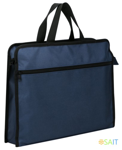 Папка-портфель Deli 63753BLUE 2 отдел. A4 текстиль синий