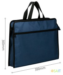 Папка-портфель Deli 63753BLUE 2 отдел. A4 текстиль синий