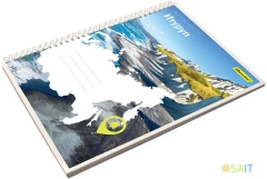 Блокнот Silwerhof КООРДИНАТЫ РОССИИ A4 обложка картон 80л клетка гребень Итуруп