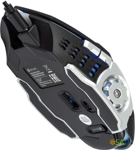 Мышь Оклик 770GW черный/серебристый оптическая 3600dpi беспров. USB для ноутбука 6but