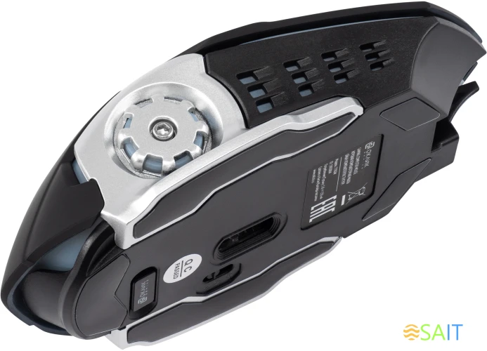 Мышь Оклик 770GW черный/серебристый оптическая 3600dpi беспров. USB для ноутбука 6but