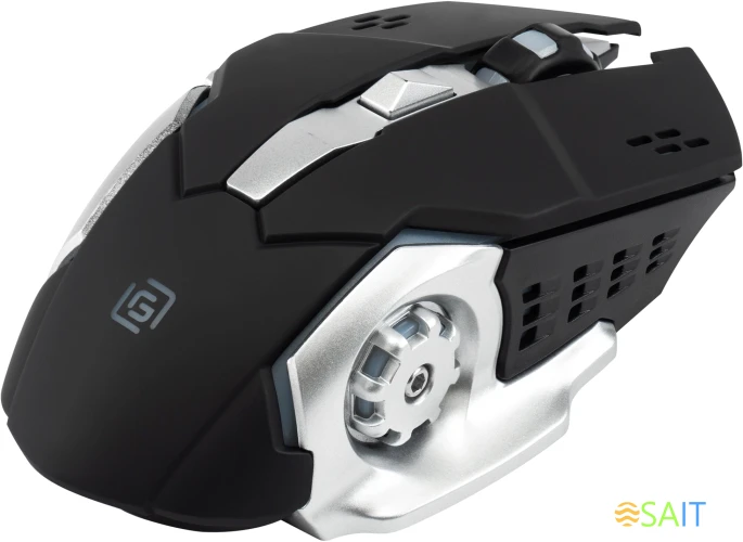 Мышь Оклик 770GW черный/серебристый оптическая 3600dpi беспров. USB для ноутбука 6but