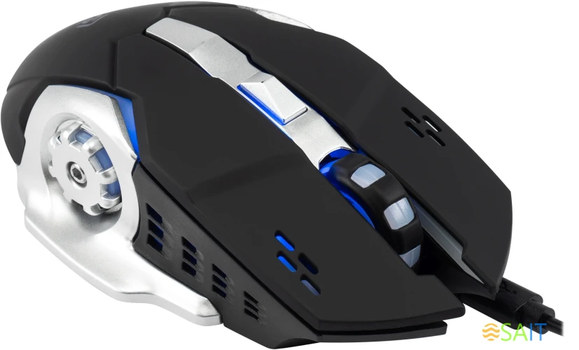 Мышь Оклик 770GW черный/серебристый оптическая 3600dpi беспров. USB для ноутбука 6but