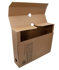 Короб архивный Silwerhof КА-75БУРЫЙ микрогофрокартон корешок 75мм 320x255x75мм бурый