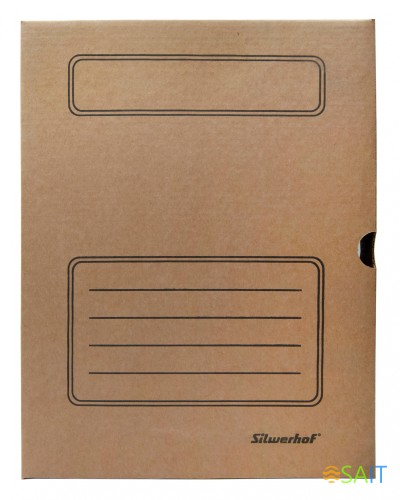 Короб архивный Silwerhof КА-75БУРЫЙ микрогофрокартон корешок 75мм 320x255x75мм бурый