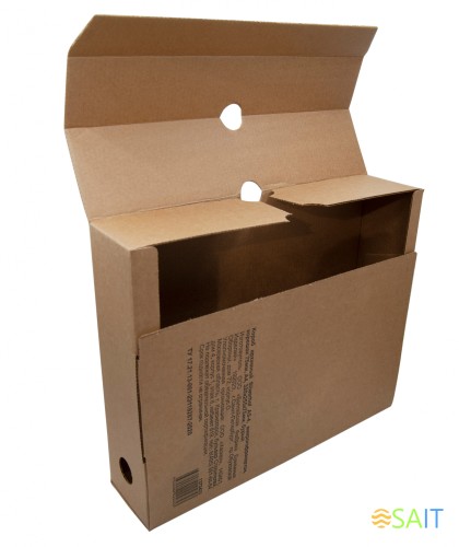 Короб архивный Silwerhof КА-75БУРЫЙ микрогофрокартон корешок 75мм 320x255x75мм бурый