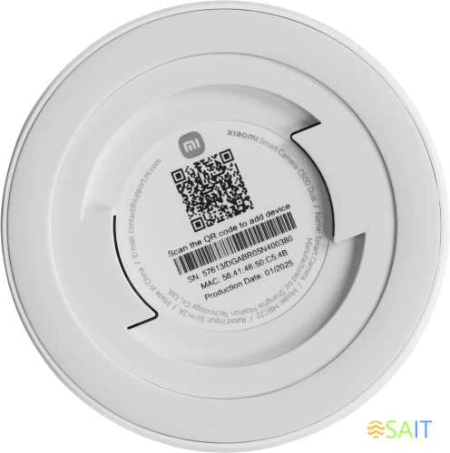 Камера видеонаблюдения IP Xiaomi C500 Dual EU Wi-Fi 2.8-2.8мм цв. корп.:белый/черный (BHR8755EU)