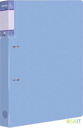 Папка на 2-х D-кольцах Бюрократ Gems GEM0812/2RAZURE A4 пластик 0.7мм кор.32мм торц.карм с бум. встав голубой топаз