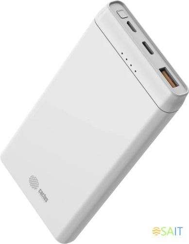 Мобильный аккумулятор Cactus CS-PBFSMT-10000 10000mAh 2.1A 2xUSB-A белый