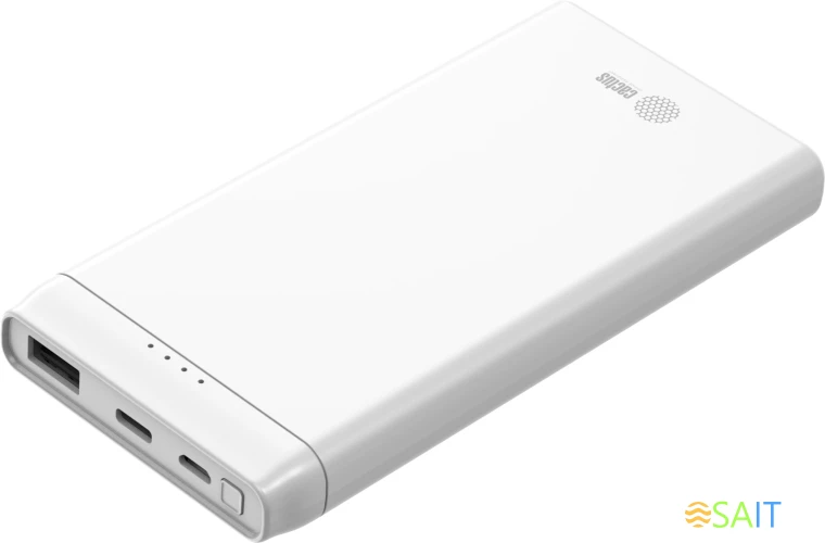 Мобильный аккумулятор Cactus CS-PBFSMT-10000 10000mAh 2.1A 2xUSB-A белый