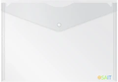 Конверт на кнопке Бюрократ -PK803TCLEAR A4 пластик 0.15мм прозрачный