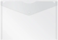 Конверт на кнопке Бюрократ -PK803TCLEAR A4 пластик 0.15мм прозрачный