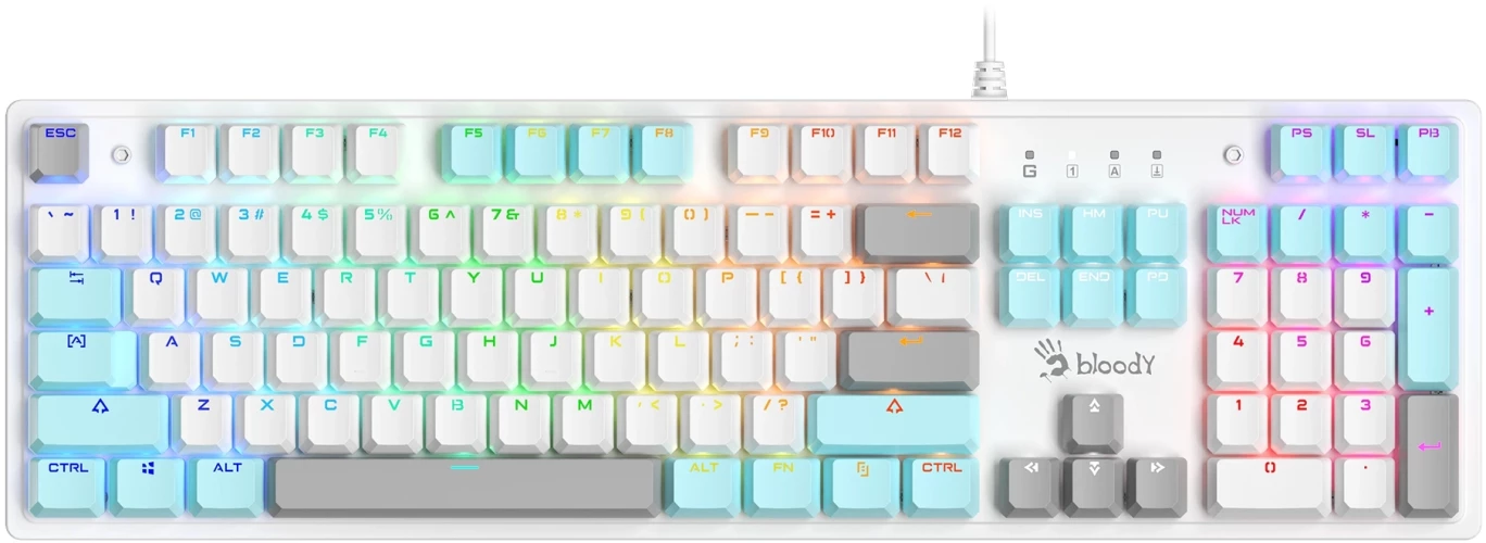Клавиатура A4Tech Bloody S520N механическая белый USB for gamer LED