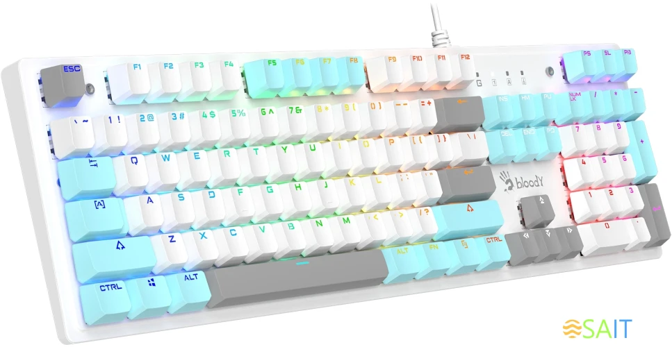 Клавиатура A4Tech Bloody S520N механическая белый USB for gamer LED