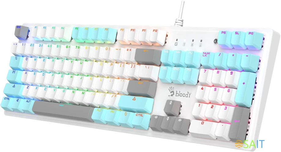 Клавиатура A4Tech Bloody S520N механическая белый USB for gamer LED