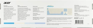 Клавиатура + мышь Acer OCC205 клав:белый/голубой мышь:белый/голубой USB беспроводная slim Multimedia (ZL.ACCEE.00C)