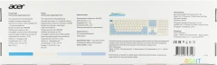 Клавиатура + мышь Acer OCC205 клав:белый/голубой мышь:белый/голубой USB беспроводная slim Multimedia (ZL.ACCEE.00C)