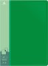 Папка с 30 прозр.вклад. Бюрократ -BPV30GRN A4 пластик 0.65мм торц.карм с бум. встав зеленый