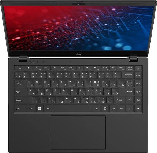 Ноутбук IRU Planio 14ING N-series N100 8Gb SSD512Gb Intel UHD Graphics 14" IPS FHD (1920x1080) FreeDOS black WiFi BT Cam 6000mAh (2058899)