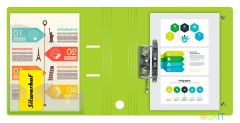 Папка-регистратор Silwerhof 355051 A4 70мм полифом салатовый
