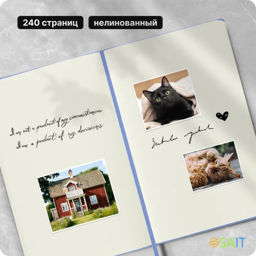 Блокнот Moleskine CLASSIC QP062B42 Large 130х210мм 240стр. нелинованный твердая обложка голубая гортензия