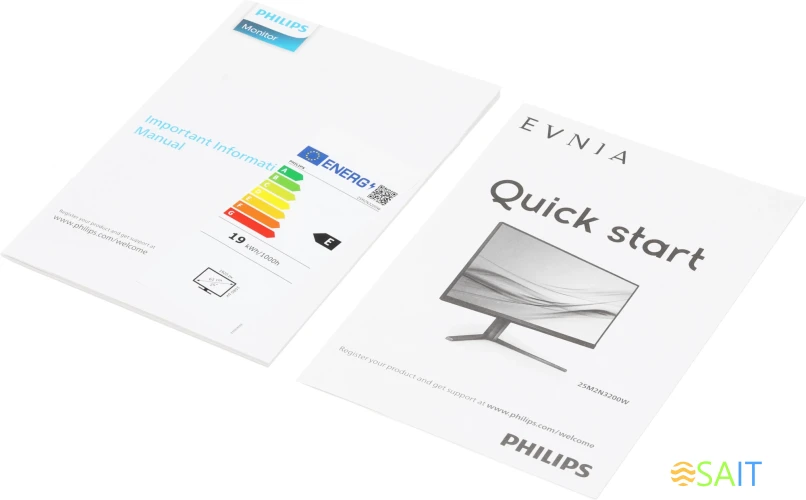 Монитор Philips 24.5" 25M2N3200W черный VA LED 0.5ms 16:9 HDMI матовая HAS Piv 300cd 178гр/178гр 1920x1080 240Hz DP FHD 4.64кг