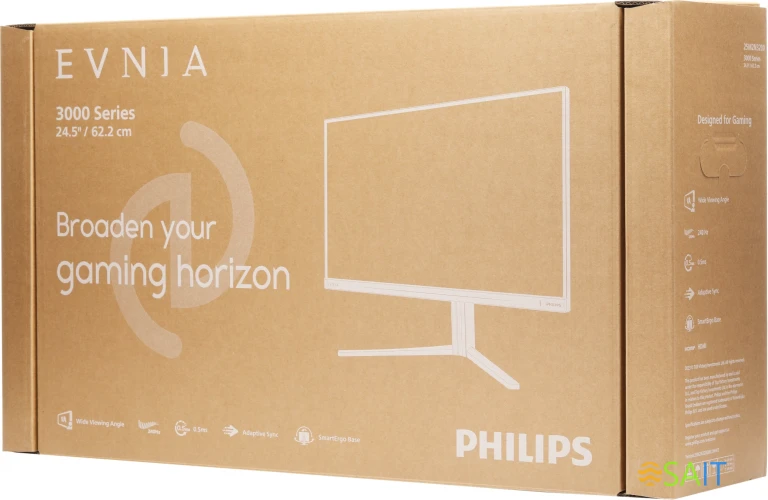 Монитор Philips 24.5" 25M2N3200W черный VA LED 0.5ms 16:9 HDMI матовая HAS Piv 300cd 178гр/178гр 1920x1080 240Hz DP FHD 4.64кг