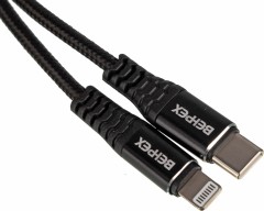 Кабель PD quick charge USB Type-C (m)-Lightning (m) 2м черный
