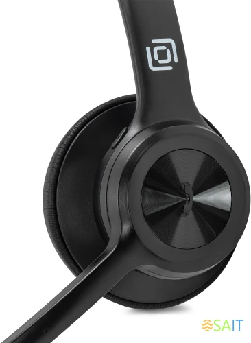 Наушники с микрофоном Оклик HS-L800 черный 1.8м накладные оголовье (1978719)