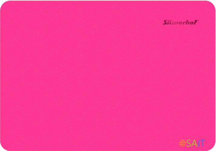 Доска для лепки Silwerhof 957012 Neon прямоугольная A5 пластик 1мм розовый