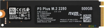 Накопитель SSD Crucial PCIe 4.0 x4 500GB CT500P3PSSD8 P3 Plus M.2 2280