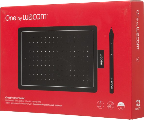 Графический планшет Wacom One by Small USB черный/красный