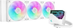 Система водяного охлаждения Deepcool LT360 ARGB Soc-AM5/AM4/1200/1700/1851 белый 4-pin 38.71dB Al 300W 1856gr Ret (R-LT360-WHAMNC-G-1)