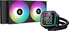 Система водяного охлаждения Deepcool LD240 ARGB Soc-AM5/AM4/1200/1700/1851 черный 4-pin 38.71dB Al LCD 1476gr Ret (R-LD240-BKDMMN-G-1)