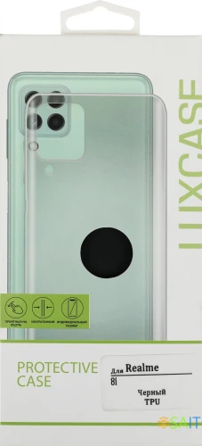 Чехол (клип-кейс) для Realme 8i LuxCase черный (62348)