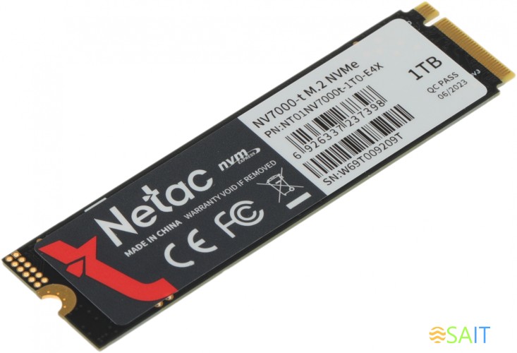 Накопитель SSD Netac PCIe 4.0 x4 1TB NT01NV7000t-1T0-E4X NV7000-t M.2 2280