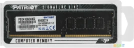 Память DDR4 16GB 2400MHz Patriot PSD416G24002 Signature RTL PC4-19200 CL17 DIMM 288-pin 1.2В dual rank Ret